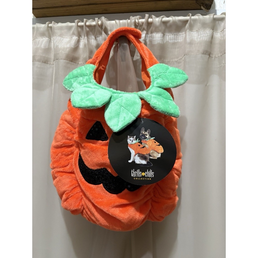 Thrills & Chills Pet Orange Pumpkin Costume Size Small NWT